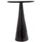 24" Black Aluminum Geometric Cone Accent Table